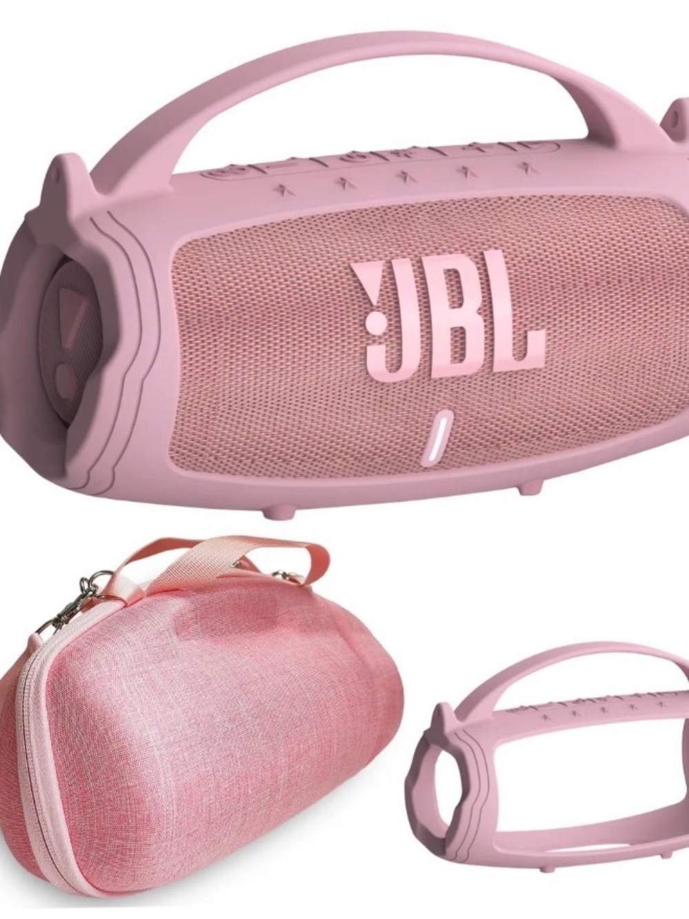JCHPINE Silicone Cover and Hard Travel Case for JBL Charge 4 / Charge 5 Portable